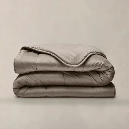 Sleeptime Lazy Velvet Dekbed Zonder Overtrek Taupe/Grijs - van Sleeptime - Nu verkrijgbaar bij Mijn Voordeelshop!