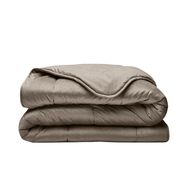 Sleeptime Lazy Velvet Dekbed Zonder Overtrek Taupe/Grijs 240 x 200 - van Sleeptime - Nu verkrijgbaar bij Mijn Voordeelshop!