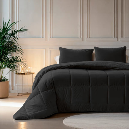 Sleeptime Lazy Velvet Dekbed Zonder Overtrek Zwart - van Sleeptime - Nu verkrijgbaar bij Mijn Voordeelshop!