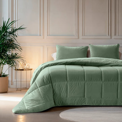 Sleeptime Lazy Velvet Dekbed Zonder Overtrek Groen - van Sleeptime - Nu verkrijgbaar bij Mijn Voordeelshop!