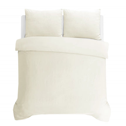 Sleeptime Dekbedovertrek Leaves 3D Créme 220 - van Sleeptime - Nu verkrijgbaar bij Mijn Voordeelshop!