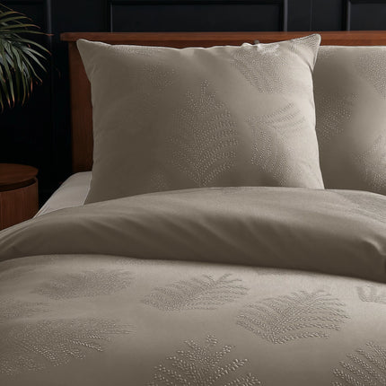 Sleeptime Dekbedovertrek Leaves 3D Taupe/Grijs - van Sleeptime - Nu verkrijgbaar bij Mijn Voordeelshop!