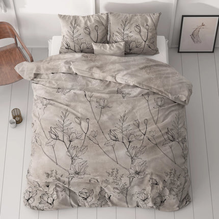Sleeptime Dekbedovertrek Dora Taupe - van Sleeptime - Nu verkrijgbaar bij Mijn Voordeelshop!