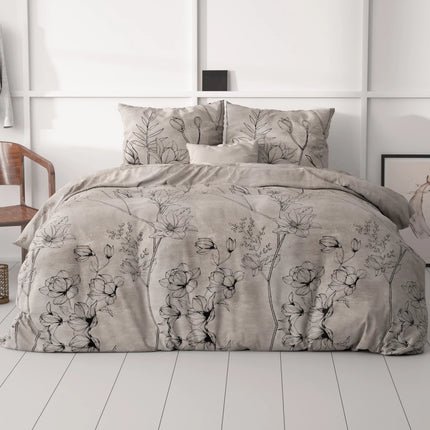 Sleeptime Dekbedovertrek Dora Taupe - van Sleeptime - Nu verkrijgbaar bij Mijn Voordeelshop!
