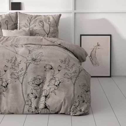 Sleeptime Dekbedovertrek Dora Taupe - van Sleeptime - Nu verkrijgbaar bij Mijn Voordeelshop!