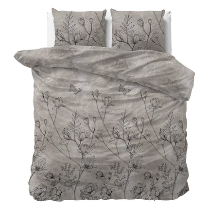 Sleeptime Dekbedovertrek Dora Taupe 220 - van Sleeptime - Nu verkrijgbaar bij Mijn Voordeelshop!
