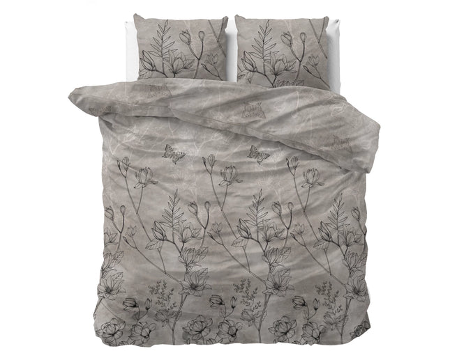 Sleeptime Dekbedovertrek Dora Taupe 220 - van Sleeptime - Nu verkrijgbaar bij Mijn Voordeelshop!