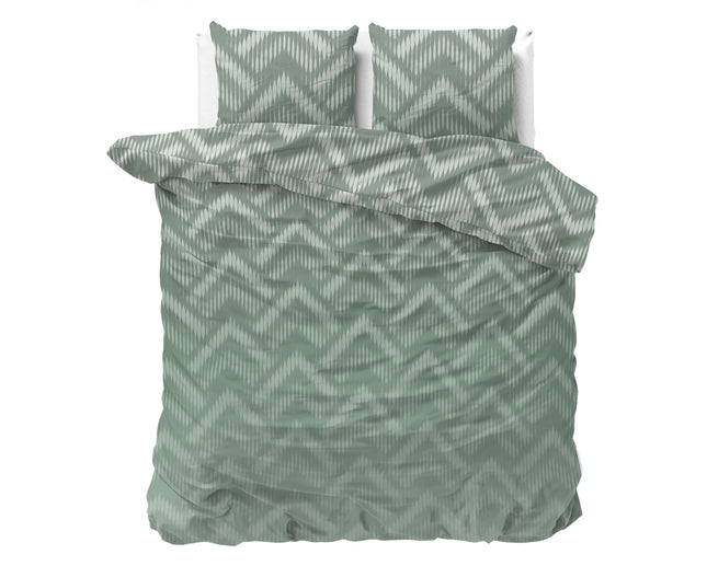 Sleeptime Dekbedovertrek Wavey Shades Groen 220 - van Sleeptime - Nu verkrijgbaar bij Mijn Voordeelshop!