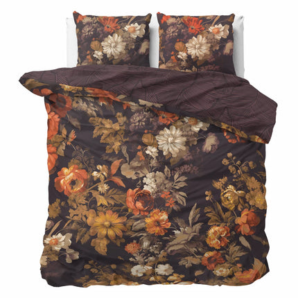 Dreamhouse Nature Art flowers Bruin Dekbedovertrek 220 - van Dreamhouse - Nu verkrijgbaar bij Mijn Voordeelshop!