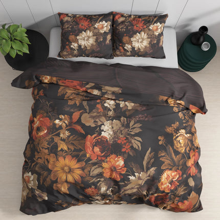 Dreamhouse Nature Art flowers Bruin Dekbedovertrek - van Dreamhouse - Nu verkrijgbaar bij Mijn Voordeelshop!
