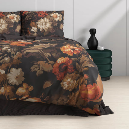 Dreamhouse Nature Art flowers Bruin Dekbedovertrek - van Dreamhouse - Nu verkrijgbaar bij Mijn Voordeelshop!