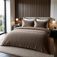 Sleeptime Dekbedovertrek Velvet Cartier Taupe - van Sleeptime - Nu verkrijgbaar bij Mijn Voordeelshop!