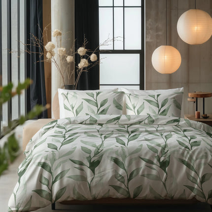 Sleeptime Urban Greenhouse Groen Dekbedovertrek - van Sleeptime - Nu verkrijgbaar bij Mijn Voordeelshop!