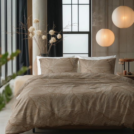 Sleeptime Amber Beige/bruin Dekbedovertrek - van Sleeptime - Nu verkrijgbaar bij Mijn Voordeelshop!