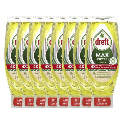 Dreft Max Power Lemon Afwasmiddel (640 ml) 8 Stuks - van Dreft - Nu verkrijgbaar bij Mijn Voordeelshop!