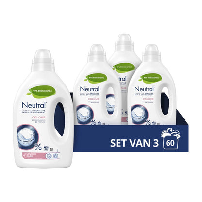 Neutral Kleur Parfumvrij Vloeibaar Wasmiddel (1 Liter) (20 Wasbeurten) 3 Stuks - van Neutral - Nu verkrijgbaar bij Mijn Voordeelshop!