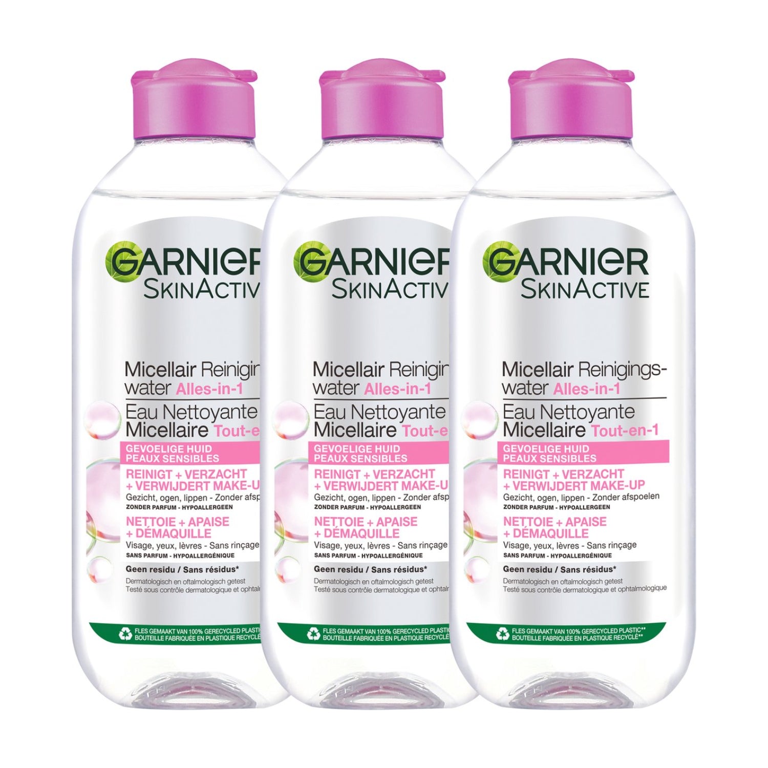 Garnier SkinActive Alles-in-1 Micellair Reinigingswater (400 ml) 3 Stuks - van Garnier - Nu verkrijgbaar bij Mijn Voordeelshop!