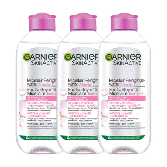 Garnier SkinActive Alles-in-1 Micellair Reinigingswater (400 ml) 3 Stuks - van Garnier - Nu verkrijgbaar bij Mijn Voordeelshop!