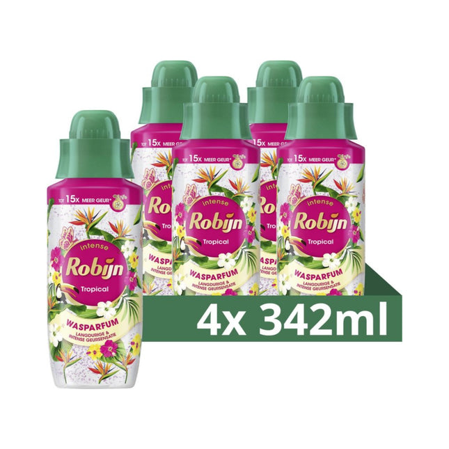 Robijn Intense Tropical Wasparfum (342 ml) 4 Stuks - van Robijn - Nu verkrijgbaar bij Mijn Voordeelshop!