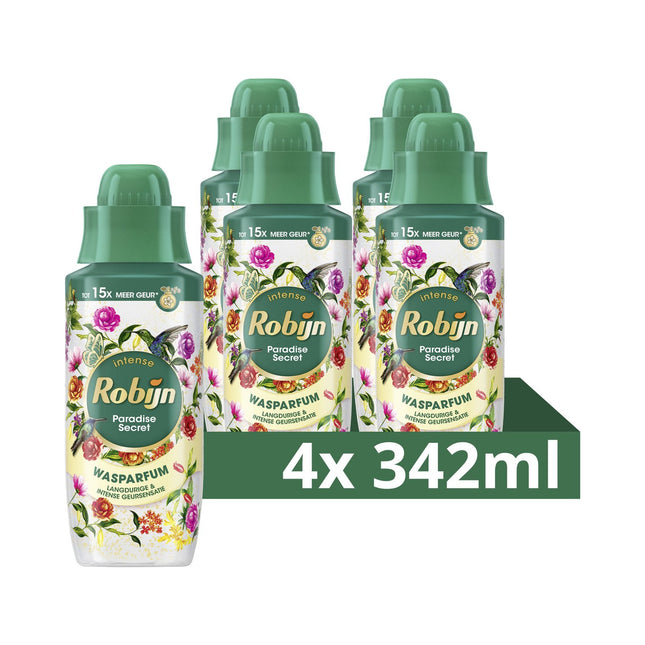 Robijn Intense Paradise Secret Wasparfum (342 ml) 4 Stuks - van Robijn - Nu verkrijgbaar bij Mijn Voordeelshop!