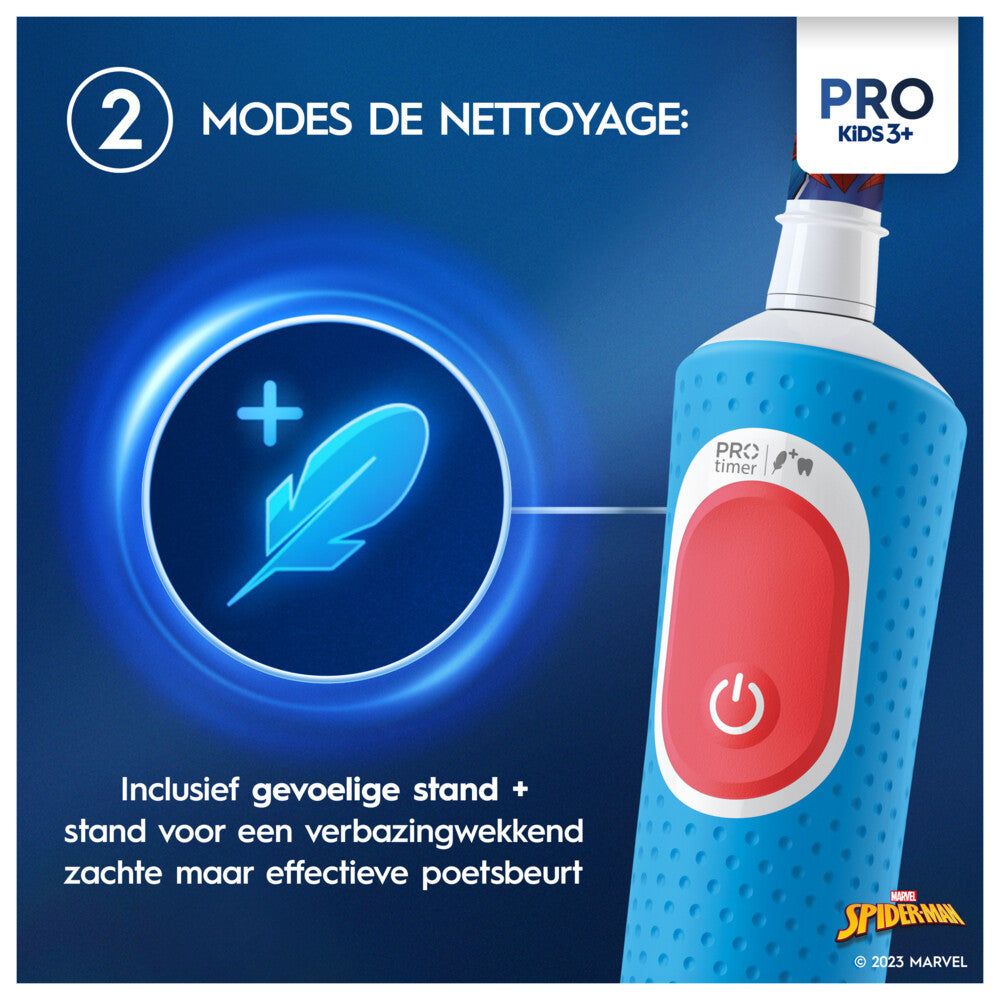 Oral-B Pro Kids Spiderman Elektrische Tandenborstel - van Oral B - Nu verkrijgbaar bij Mijn Voordeelshop!