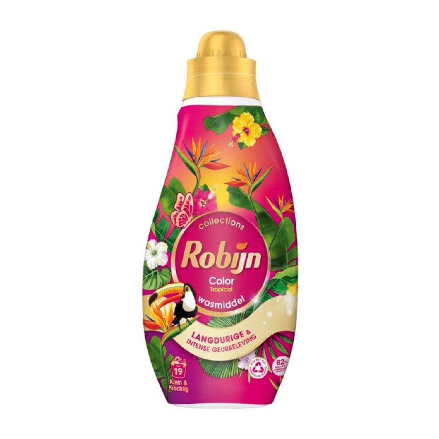 Robijn Klein & Krachtig Collections Color Tropical Vloeibaar Wasmiddel (665 ml) (19 Wasbeurten) 1 Stuk - van Robijn - Nu verkrijgbaar bij Mijn Voordeelshop!