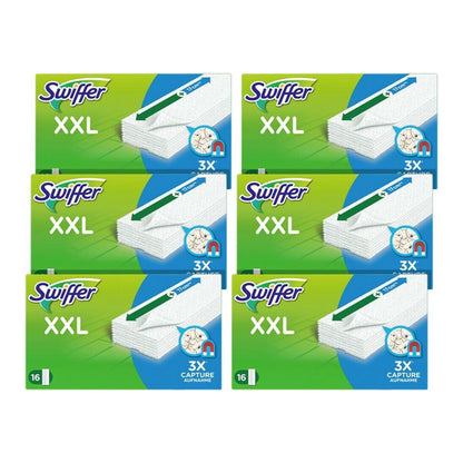 Swiffer Sweeper Maxi XXL Stofdoekjes Navullingen (16 Stuks) 6 Stuks - van Swiffer - Nu verkrijgbaar bij Mijn Voordeelshop!