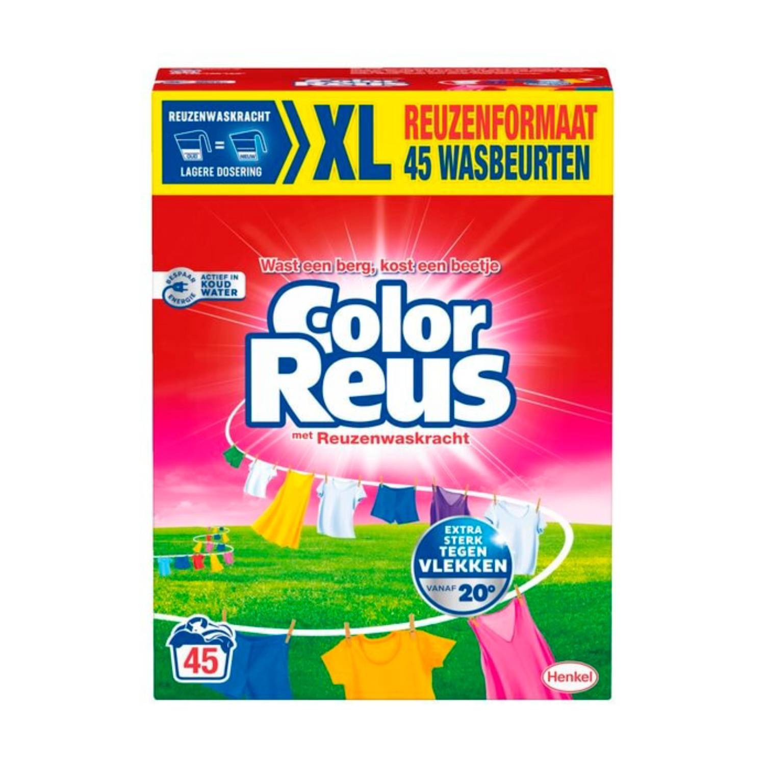 Witte Reus Color Reus Waspoeder (2,25 Kilo) (45 Wasbeurten) - van Witte Reus - Nu verkrijgbaar bij Mijn Voordeelshop!