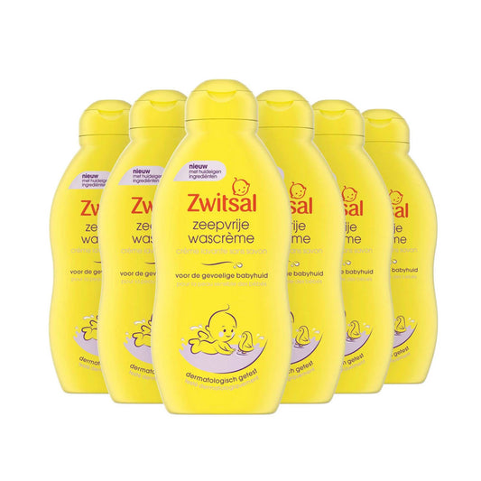 Zwitsal Baby Zeepvrije Wascrème (200 ml) 6 Stuks - van Zwitsal - Nu verkrijgbaar bij Mijn Voordeelshop!