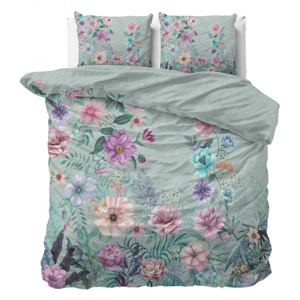 Dreamhouse Nature Flore Blauw Dekbedovertrek 220 - van Dreamhouse - Nu verkrijgbaar bij Mijn Voordeelshop!