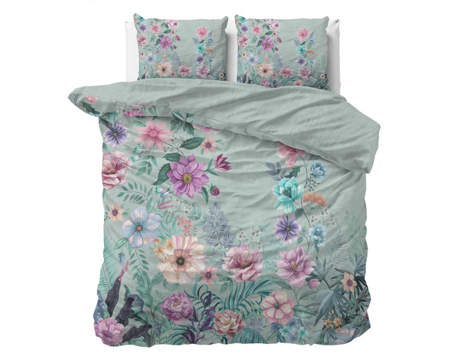 Dreamhouse Nature Flore Blauw Dekbedovertrek 220 - van Dreamhouse - Nu verkrijgbaar bij Mijn Voordeelshop!