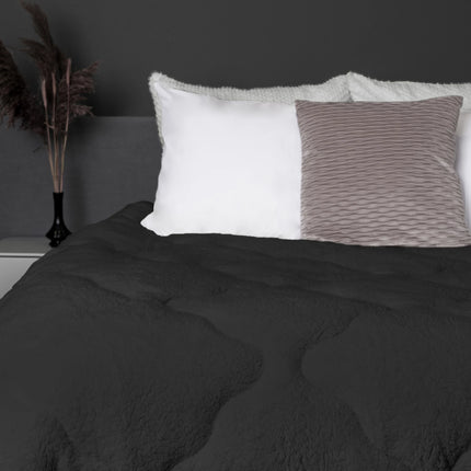 Sleeptime Lazy Teddy Dekbed Zonder Overtrek Antraciet - van Sleeptime - Nu verkrijgbaar bij Mijn Voordeelshop!