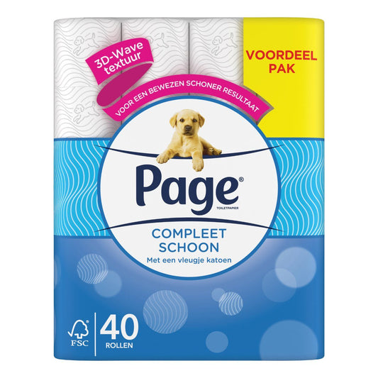 Page Toiletpapier Compleet Schoon (40 Rollen) - van Page - Nu verkrijgbaar bij Mijn Voordeelshop!