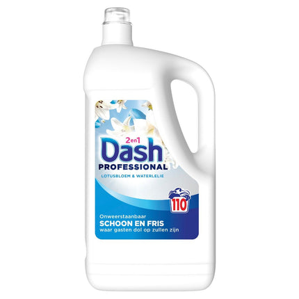 Dash Professional 2in1 Lotus & Lelie Vloeibaar Wasmiddel (110 Wasbeurten) (4,95 Liter) - van Dash - Nu verkrijgbaar bij Mijn Voordeelshop!