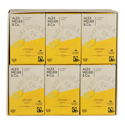 Alex Meijer Citroen Thee FT (6 pakken x 10 stuks x 1,5 gram) - van Alex Meijer - Nu verkrijgbaar bij Mijn Voordeelshop!