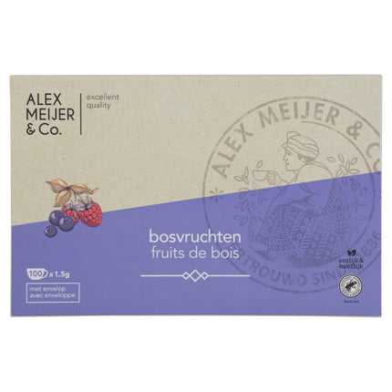 Alex Meijer Bosvruchten Thee FT (100 stuks x 1,5 gram) - van Alex Meijer - Nu verkrijgbaar bij Mijn Voordeelshop!