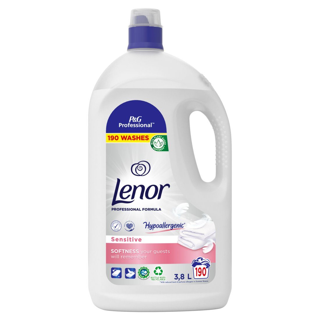 Lenor Wasverzachter Sensitive (3,8 Liter) (190 Wasbeurten) 1 Stuk - van Lenor - Nu verkrijgbaar bij Mijn Voordeelshop!