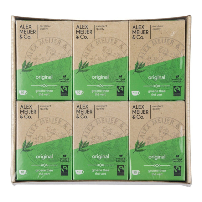 Alex Meijer Groene Thee (6 pakjes x 10 zakjes x 2 gram) - van Alex Meijer - Nu verkrijgbaar bij Mijn Voordeelshop!
