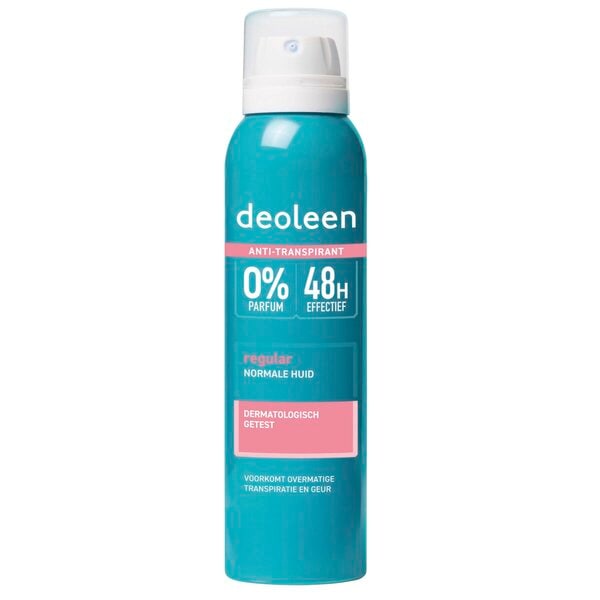 Deoleen Regular Antitranspirant Spray (150 ml) - van Deoleen - Nu verkrijgbaar bij Mijn Voordeelshop!
