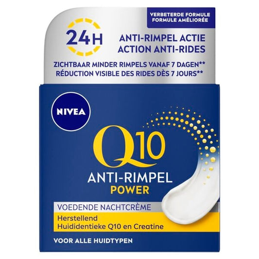 Nivea Q10 Power Anti-Rimpel Nachtcrème (50 ml) - van Nivea - Nu verkrijgbaar bij Mijn Voordeelshop!