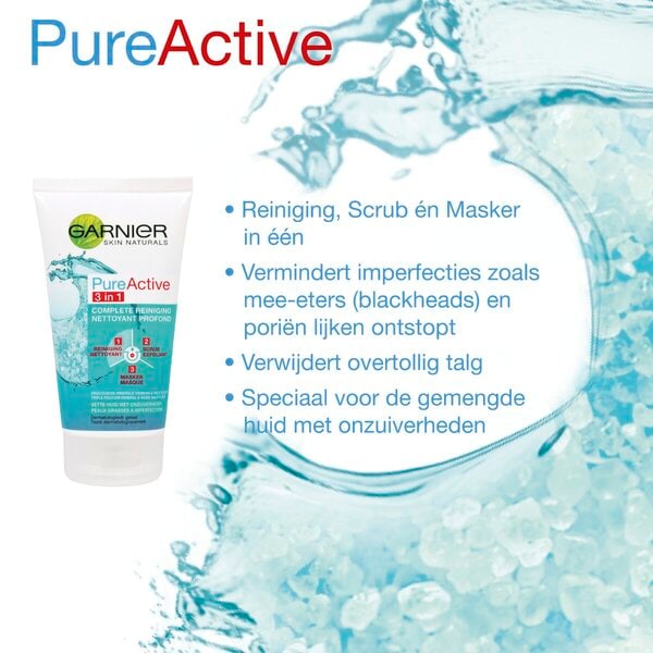 Garnier Pure Active Anti-Puistjes 3-in-1 Klei (150 ml) - van Garnier - Nu verkrijgbaar bij Mijn Voordeelshop!