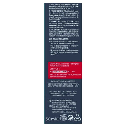 L'Oréal Paris Revitalift Laser X3 Anti-Rimpel Serum (30 ml) - van L'Oréal Paris - Nu verkrijgbaar bij Mijn Voordeelshop!