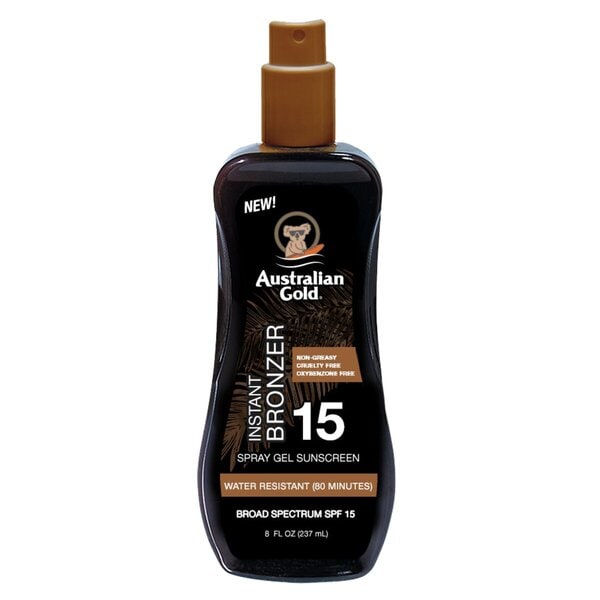 Australian Gold Instant Bronzer SPF15 Zonnebrand Spray Gel (237 ml) - van Australian Gold - Nu verkrijgbaar bij Mijn Voordeelshop!