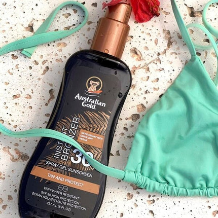 Australian Gold SPF30 Spray Gel met Bronzer (237 ml) - van Australian Gold - Nu verkrijgbaar bij Mijn Voordeelshop!