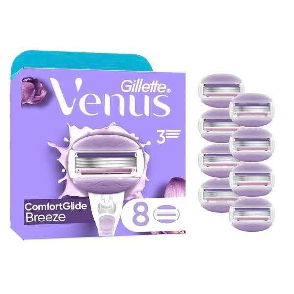 Gillette Venus ComfortGlide Breeze Scheermesjes (8 Stuks) - van Gillette - Nu verkrijgbaar bij Mijn Voordeelshop!