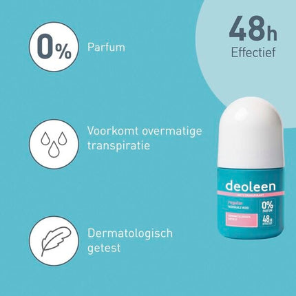 Deoleen Regular Antitranspirant Roller (50 ml) - van Deoleen - Nu verkrijgbaar bij Mijn Voordeelshop!