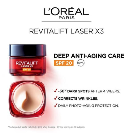 L'Oréal Paris Revitalift Laser X3 SPF25 Anti-Aging Dagcrème (50 ml) - van L'Oréal Paris - Nu verkrijgbaar bij Mijn Voordeelshop!