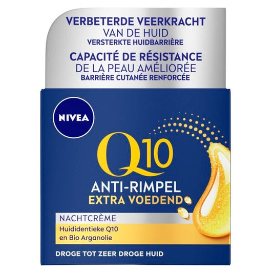 Nivea Q10 Power Extra Voedende Anti-Rimpel Nachtcrème (50 ml) - van Nivea - Nu verkrijgbaar bij Mijn Voordeelshop!