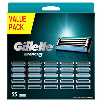 Gillette Mach3 Scheermesjes (25 Stuks) - van Gillette - Nu verkrijgbaar bij Mijn Voordeelshop!
