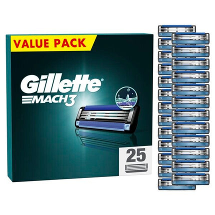 Gillette Mach3 Scheermesjes (25 Stuks) - van Gillette - Nu verkrijgbaar bij Mijn Voordeelshop!